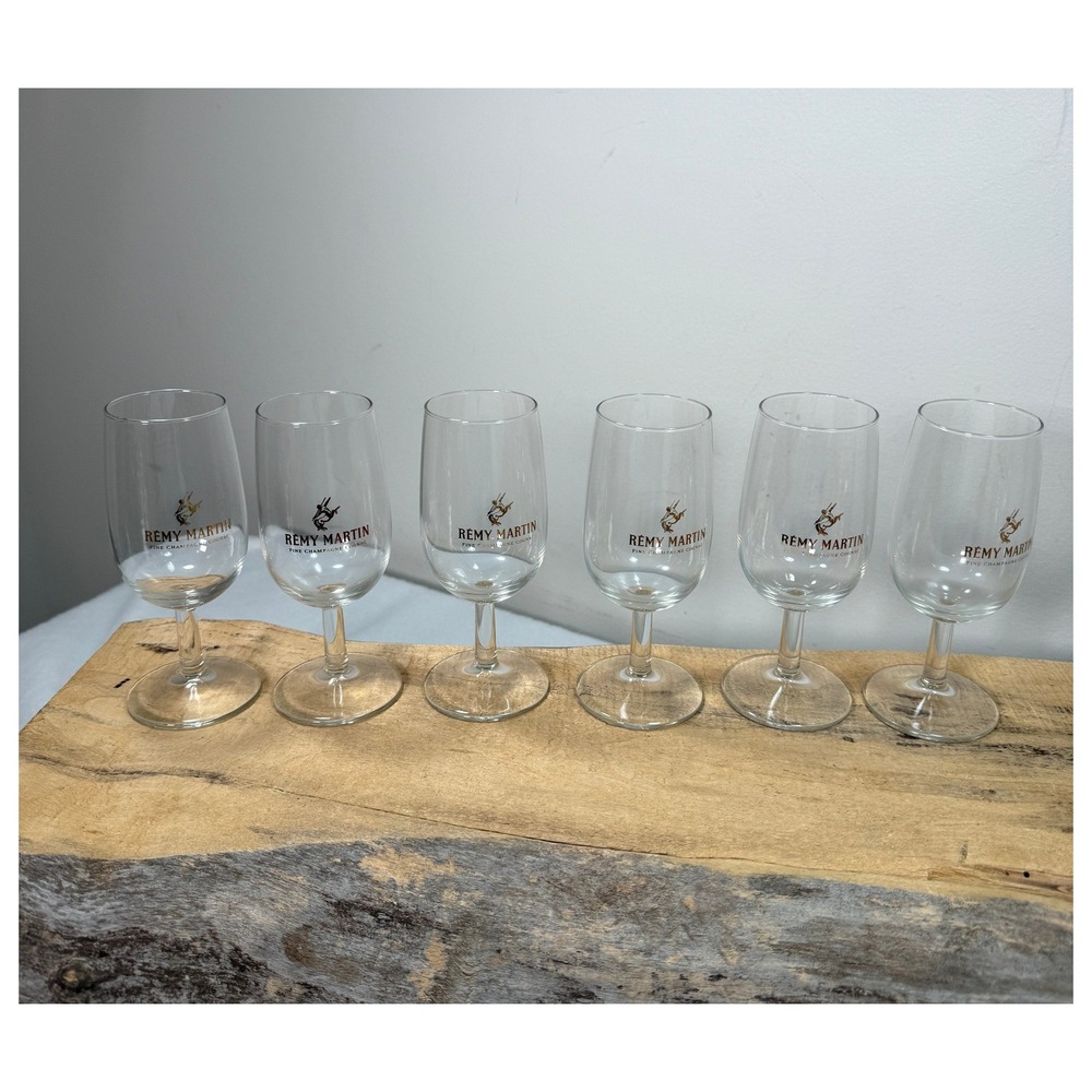 Remy Martin Fine Champagne Cognac Tasting‎ Glasses Set of 6 Centaur Logo Barware